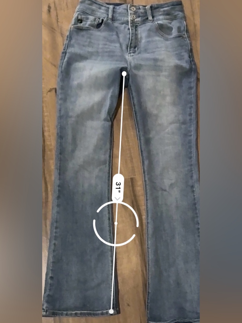 KanCan Light Blue Flared Jeans - Size 6 - Picture 6 of 6